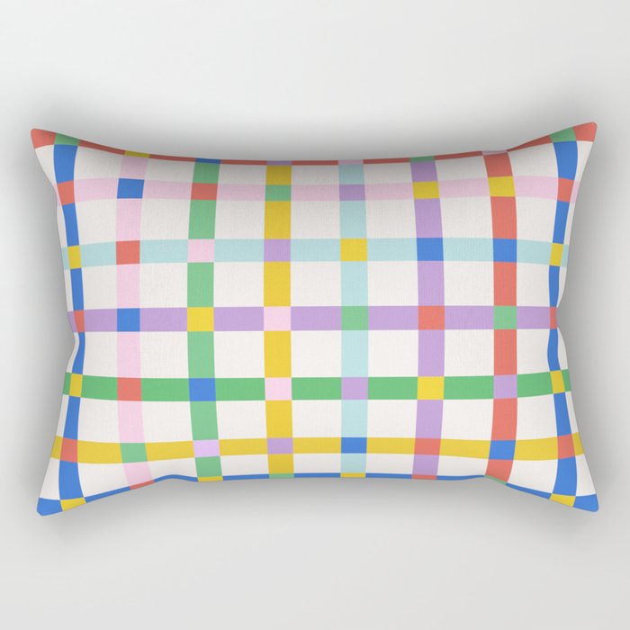 Checkered Crossing Rectangular Pillow