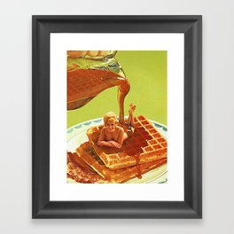 Pour some syrup on me - Breakfast Waffles Framed Art Print