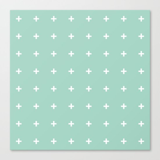 Mint Cross // Mint Plus ///www.pencilmeinstationery.com Canvas Print