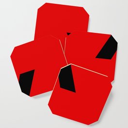 letter X (Black & Red) Coaster