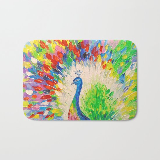 Peacock Bath Mat