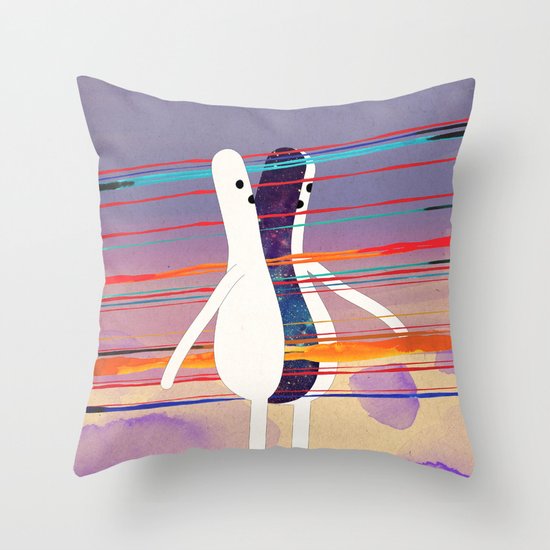 i m p r o v v i s a m e n t e - t a g l i a t o Throw Pillow
