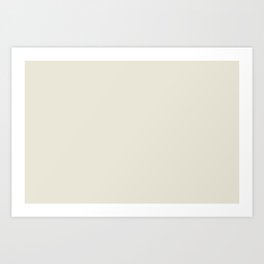 Linen Off White Solid Color Pairs PPG Cold Foam PPG1097-1 - All One Single Shade Hue Colour Art Print