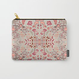 Digitally blooming of roses and Paisley Indian ethnic style Carry-All Pouch | Blooming, Graphicdesign, Motif, Peachy, Kalamkari, Art, Win Red, Loop, Traditional, Digital 