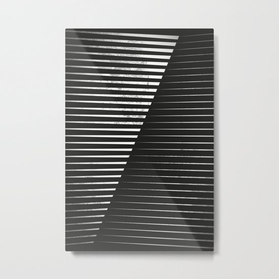 Black vs. White Metal Print