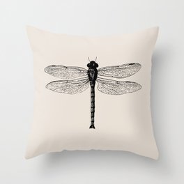 Botanical Line - Dragonfly Throw Pillow