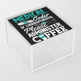 Medical Coder Coffee Assistant ICD Coding Acrylic Box