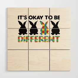 Autism Awareness Month Puzzle Different Rabbit Wood Wall Art