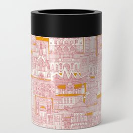 Glasgow toile watermelon marigold Can Cooler