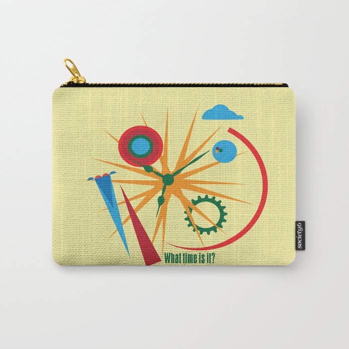 Abstract clock Carry-All Pouch