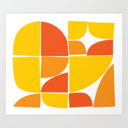 Retro Geometric Design Art Print