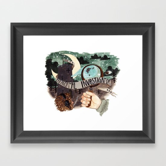 He is a paranormal investigator Framed Art Print