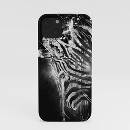 Zebra Mood - White iPhone Case