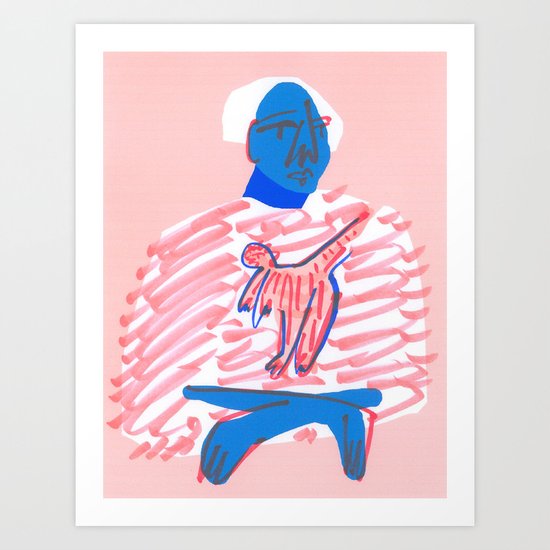 #RexyTheCoachDino Art Print