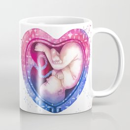 Watercolor baby in the heart Coffee Mug