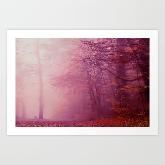in the fog Art Print