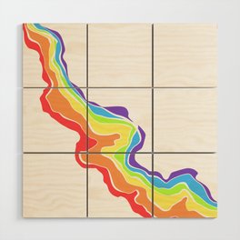 Rainbow Stripe 13 Wood Wall Art | Awesome, Tumblr, Cute, Bisexual, Radical, Rad, Gay, Glbt, Lgbt, Fun 
