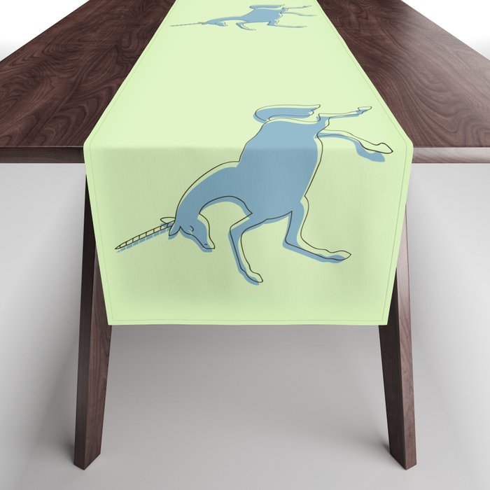 Unicorn Pastel Line Art Table Runner
