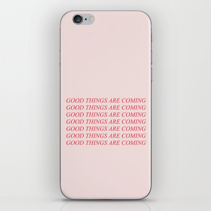 Good things are coming - lovely positive humor vintage illustration iPhone Skin