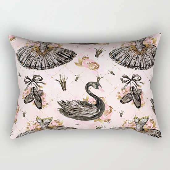Black swans ballerina #1 Rectangular Pillow