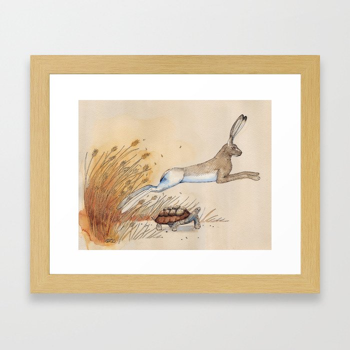 The Tortoise and the Hare Framed Art Print