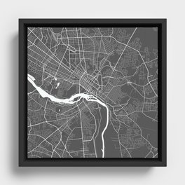 Richmond USA Modern Map Art Print Framed Canvas