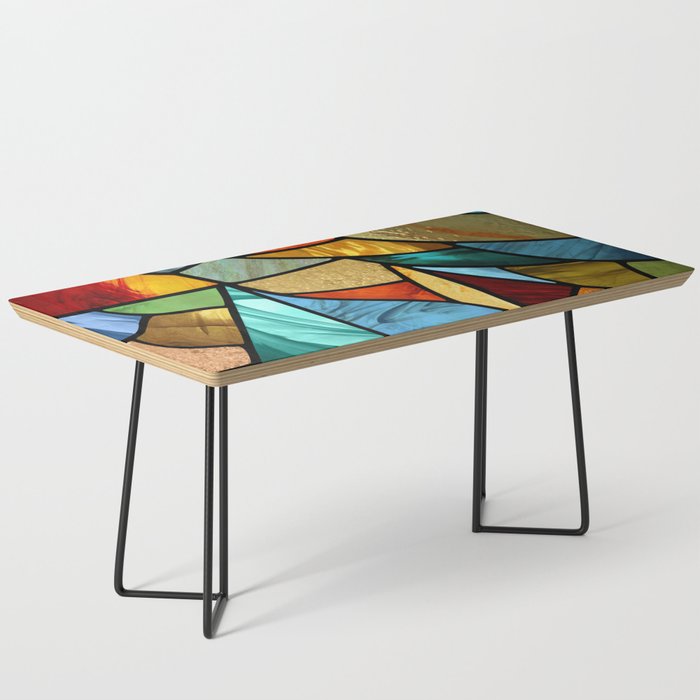 Colorful Stained Glass Coffee Table