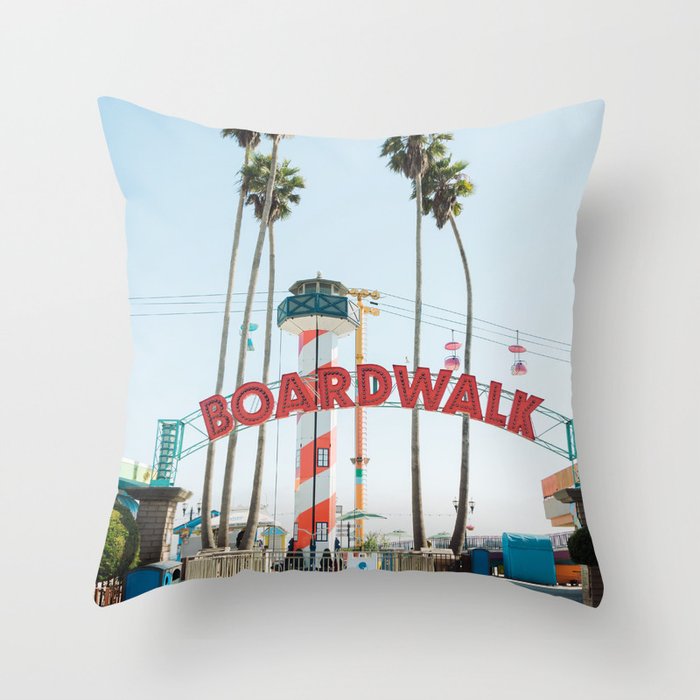 Boardwalk, Santa Cruz 01 Throw Pillow