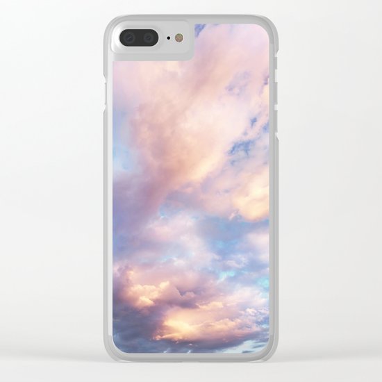 Sunset | Pink Clouds | Sky | Rainbow | Unicorn Colours | Nature Clear iPhone Case