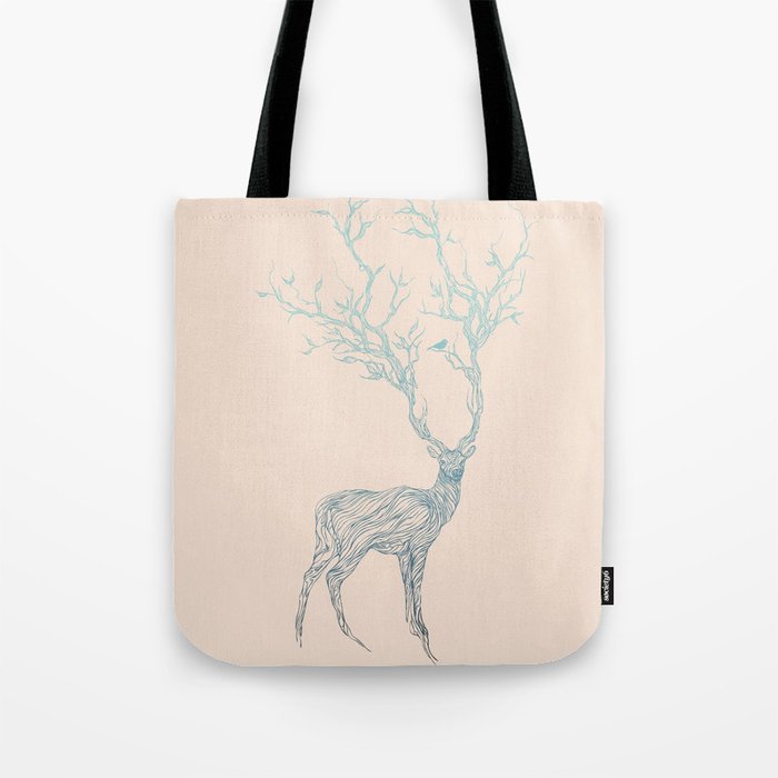 Blue Deer Tote Bag