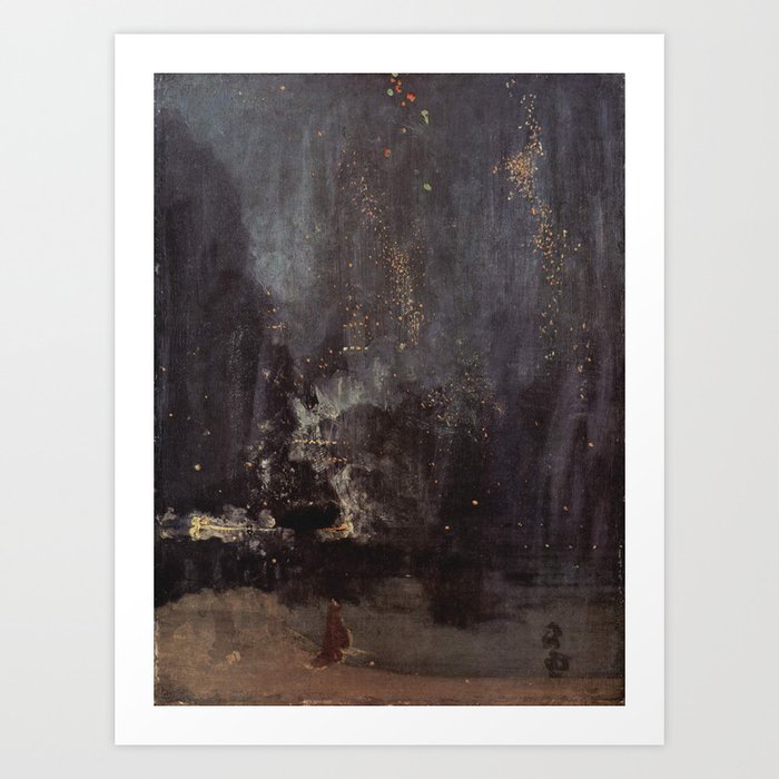 Nocturne in Black and Gold – The Falling Rocket Art Print