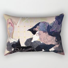 1899 Art nouveau auction journal ad Rectangular Pillow
