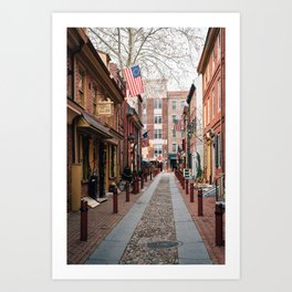 Elfreth's Alley No. 2 Art Print | Pennsylvania, Historic, Urban, Philadelphia, Photo, Unitedstates, Architecture, Northamerica, Streetscenes 