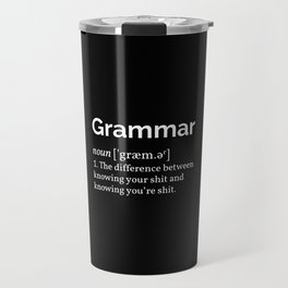 Grammar Definition Travel Mug