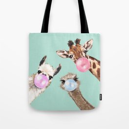 Bubble Gum Gang in Green Tote Bag