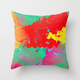 Abstract Paint Gradient Throw Pillow | Abstract, Spectrum, Pastel, Illustrator, Watercolor, Gradient, Messy, Painting, Creative, Artistic 