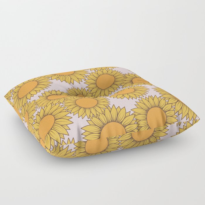 Sunflowers Pattern Floor Pillow