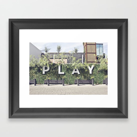 P L A Y Framed Art Print