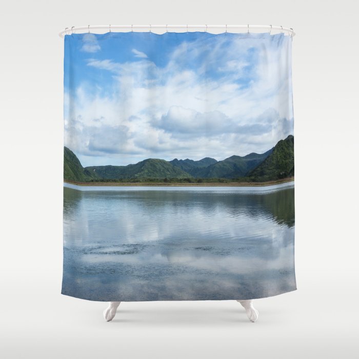 Cloud Reflections Photography Print Shower Curtain By