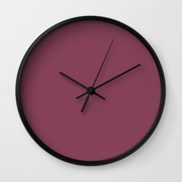 Muted Pink Purple Solid Color Pairs To Sherwin Williams 2020 Trending Color Palette Juneberry SW6573 Wall Clock | Color, Solid, Minimalist, Abstract, Solidcolor, Coolcolors, Sophisticated, Rich, Bold, Simple 