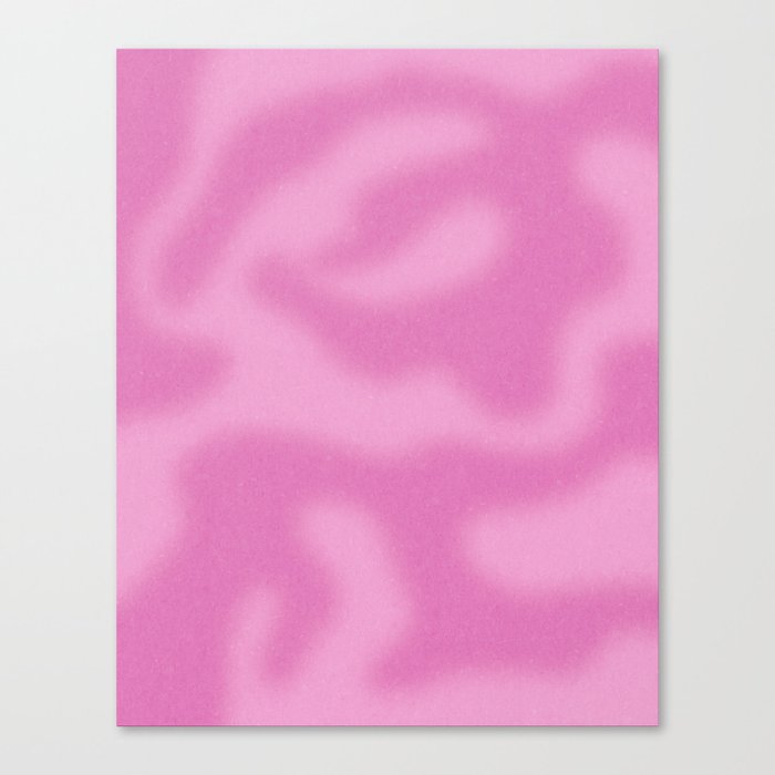 Pink Abstract Swirl 70s Canvas Print
