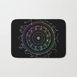 Astrological Magic Circle Bath Mat | Moon, Rainbow, Sun, Planets, Graphicdesign, Digital, Other, Constellation, Magic, Zodiac 
