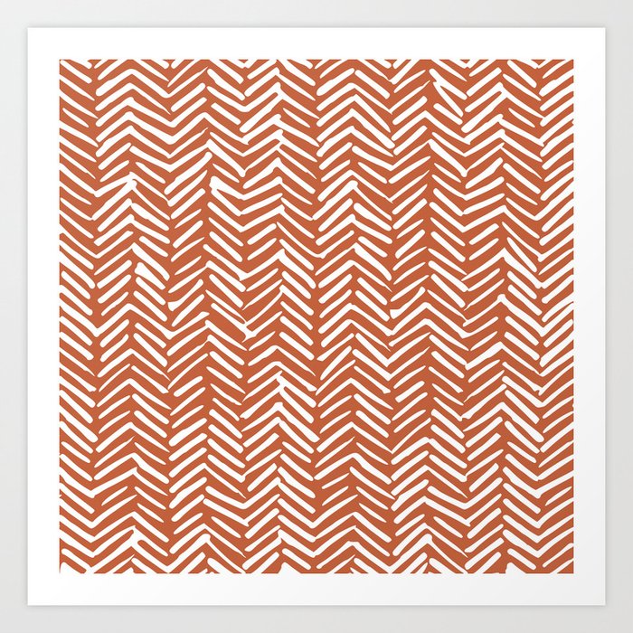 Boho Herringbone Mudcloth Terracotta Art Print By Meganmorrisart Society6 Print your pictures onto wood. boho herringbone mudcloth terracotta art print by meganmorrisart