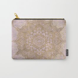 Rose gold sparkling mandala pattern Carry-All Pouch