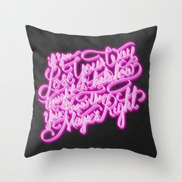 Daft Punk - Doin' It Right - Lettering Throw Pillow