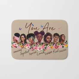 BLACK WOMEN YOU ARE AMAZING SPECIAL UNIQUE TAN Bath Mat