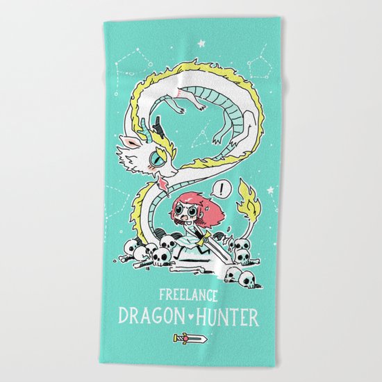 Dragon Hunter Beach Towel
