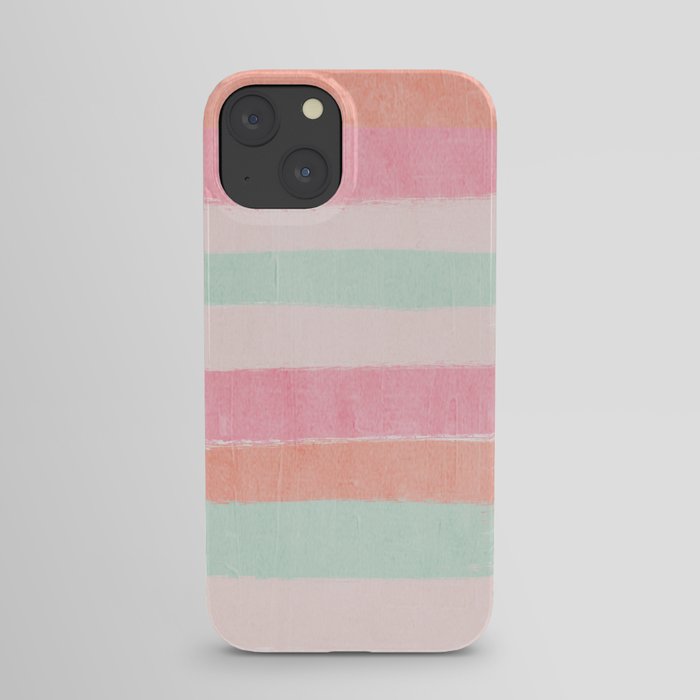 Brax - gender neutral stripes painted brushstrokes abstract painting nursery baby iPhone Case