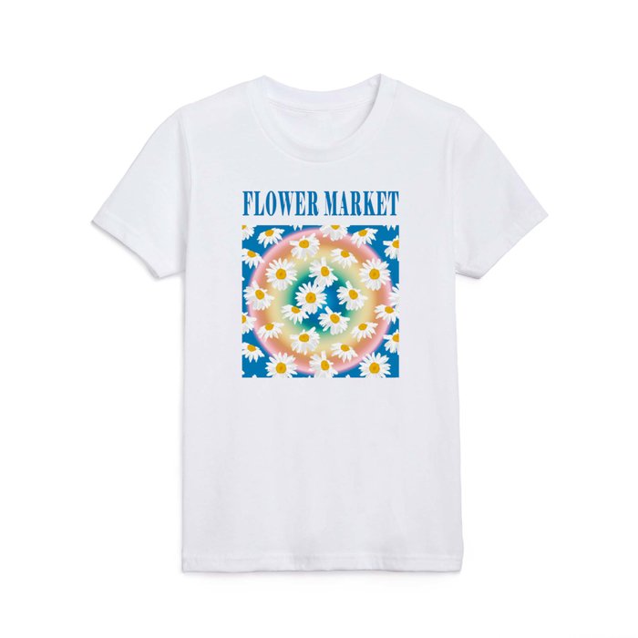 FLOWER MARKET \\ DAISIES \\ blue version Kids T Shirt