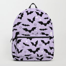 Pastel Halloween Bats Pattern Backpack